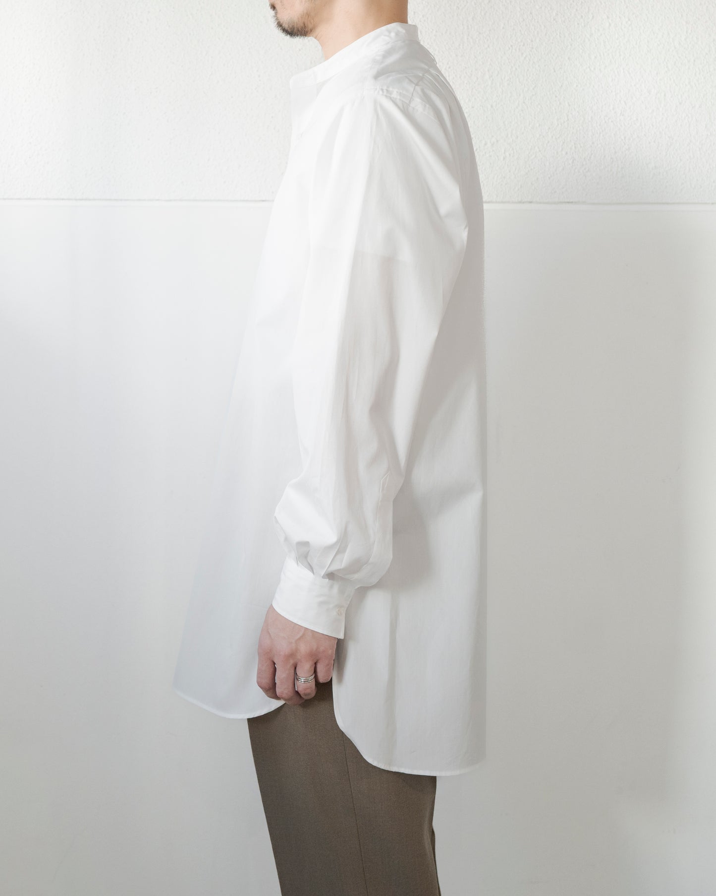 ROB BAND COLLAR COTTON SHIRT