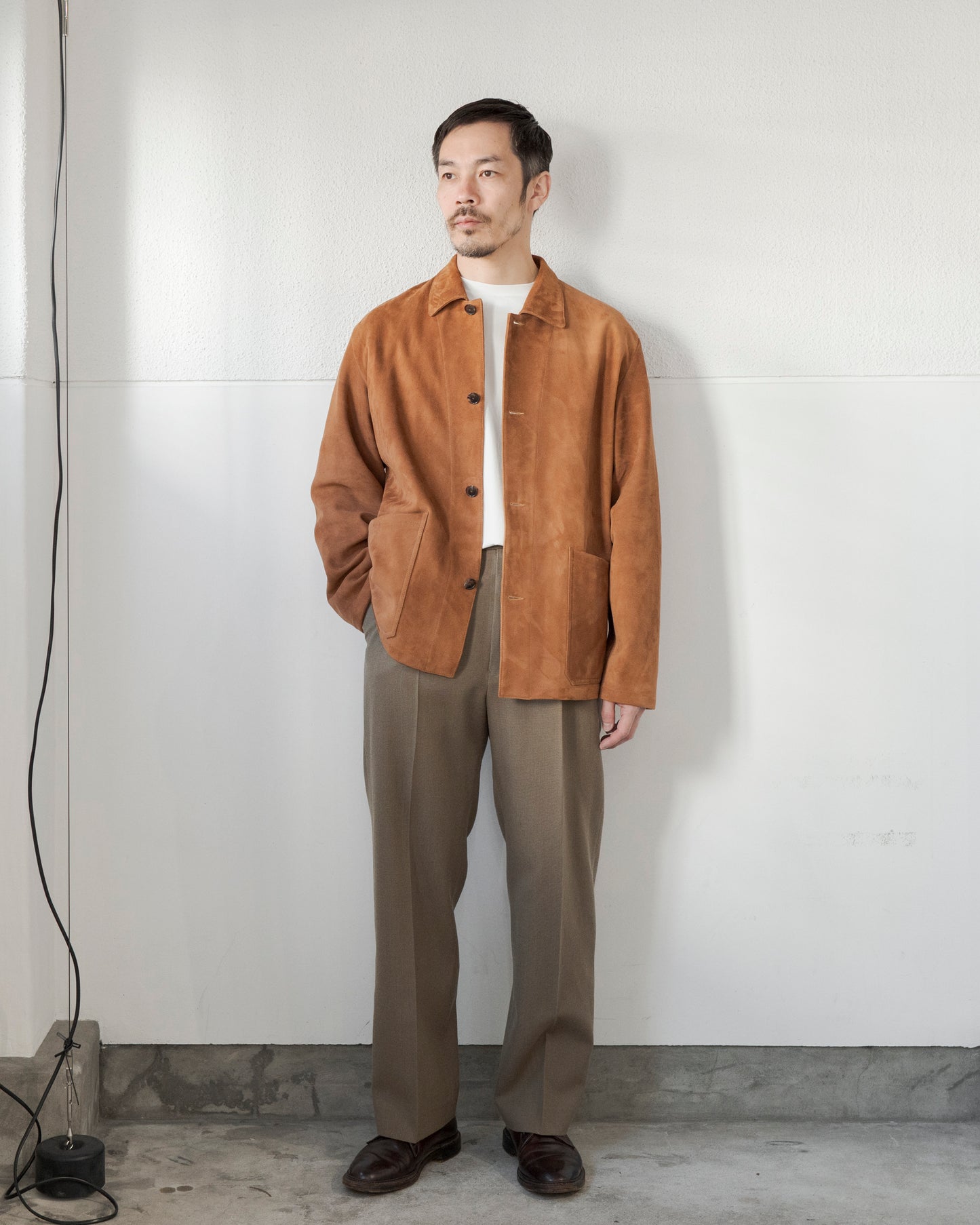 SUEDE CALL SHEEP LEATHER SHORT COAT