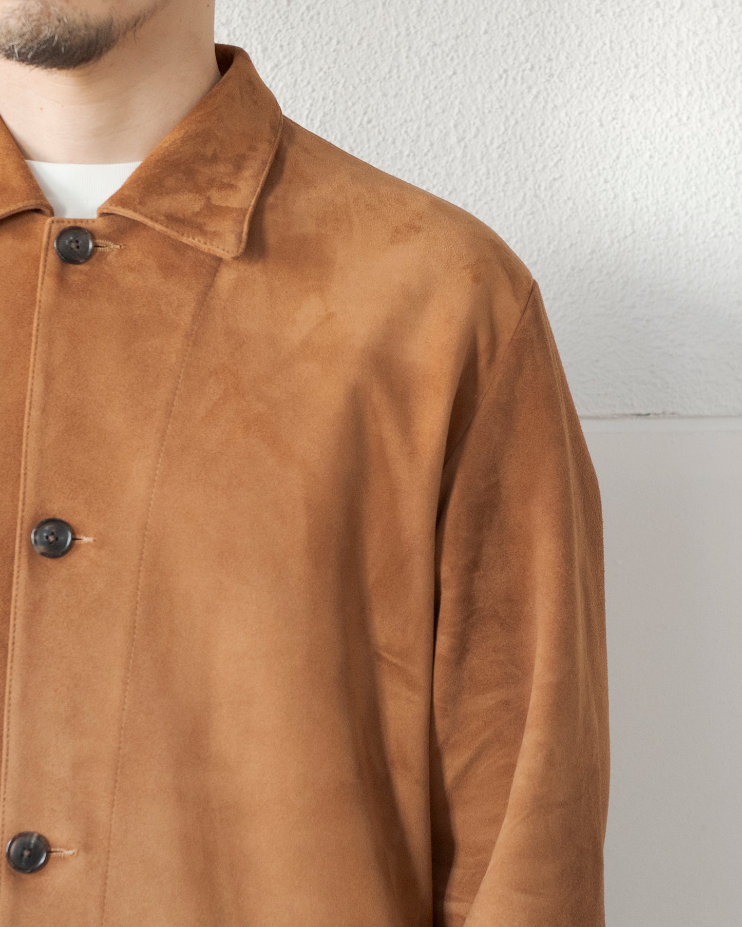 SUEDE CALL SHEEP LEATHER SHORT COAT