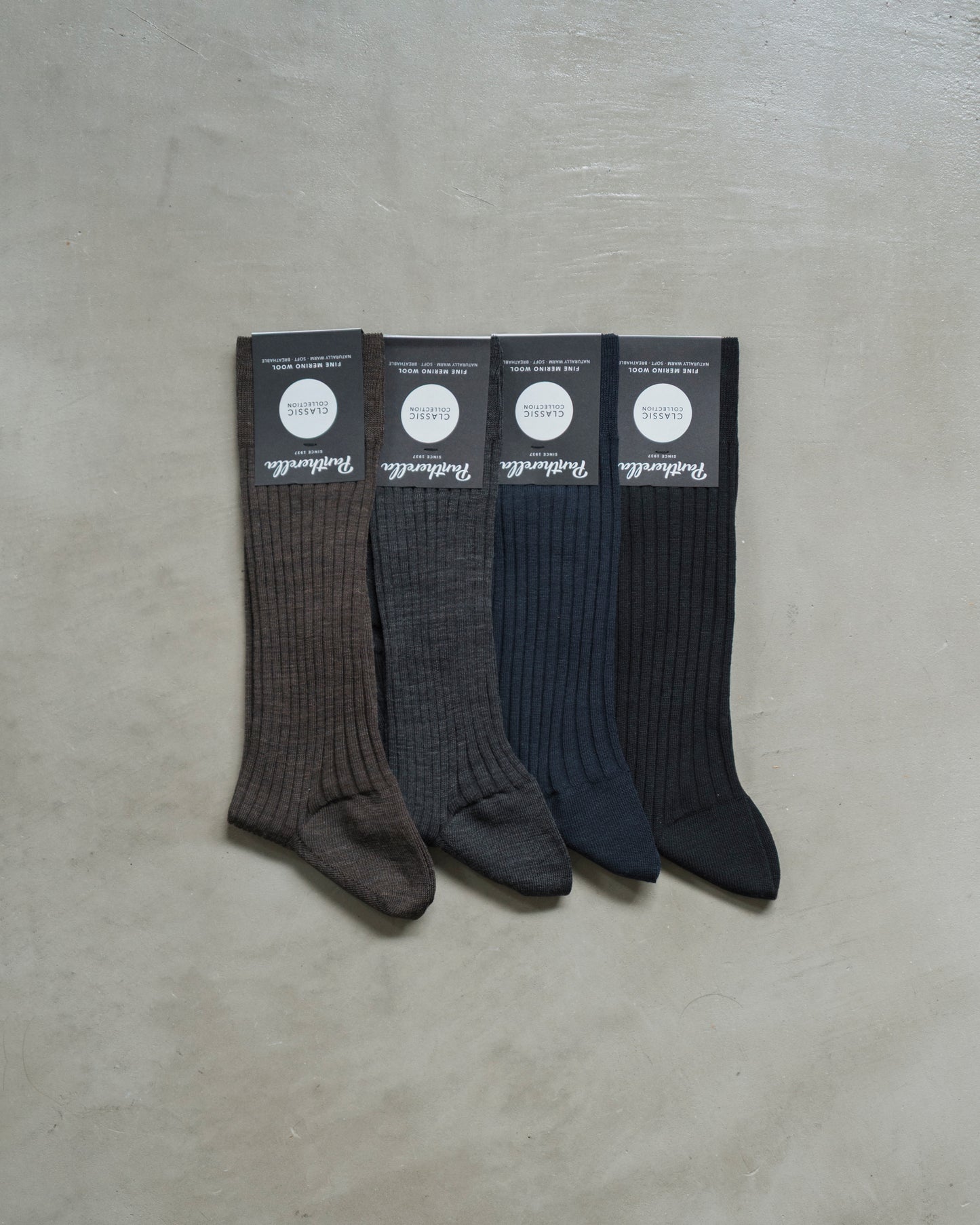 WOOL RIBBED SOCKS