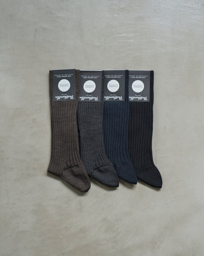 WOOL RIBBED SOCKS