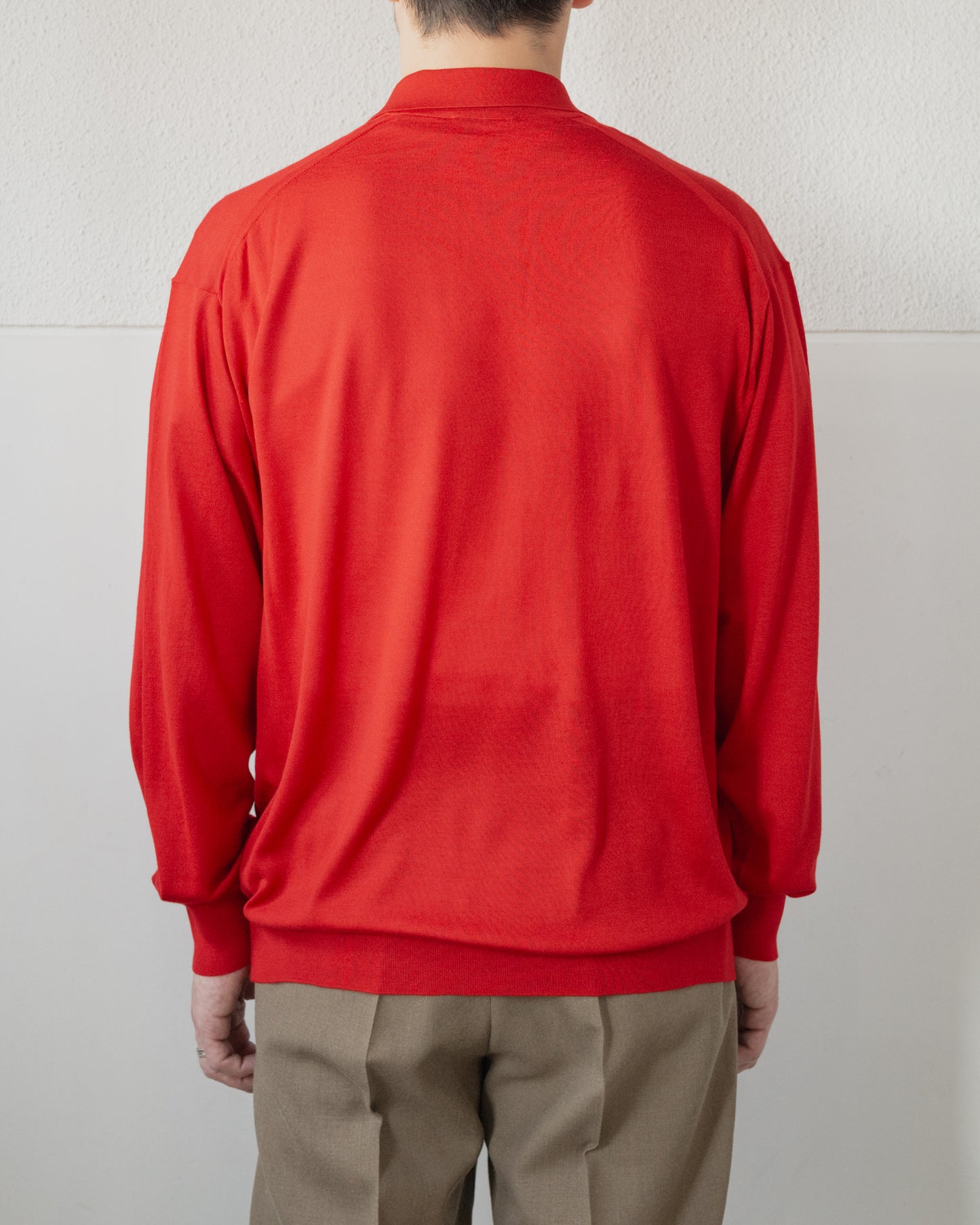 WOOL SILK CASHMERE KNIT POLO