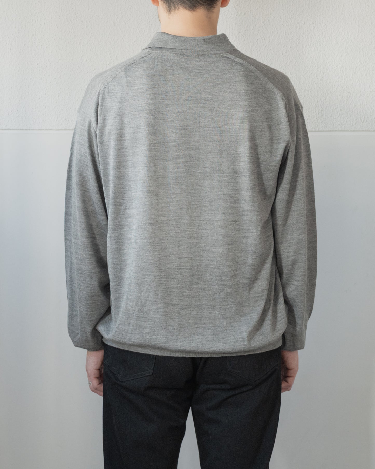 WOOL SILK CASHMERE KNIT POLO