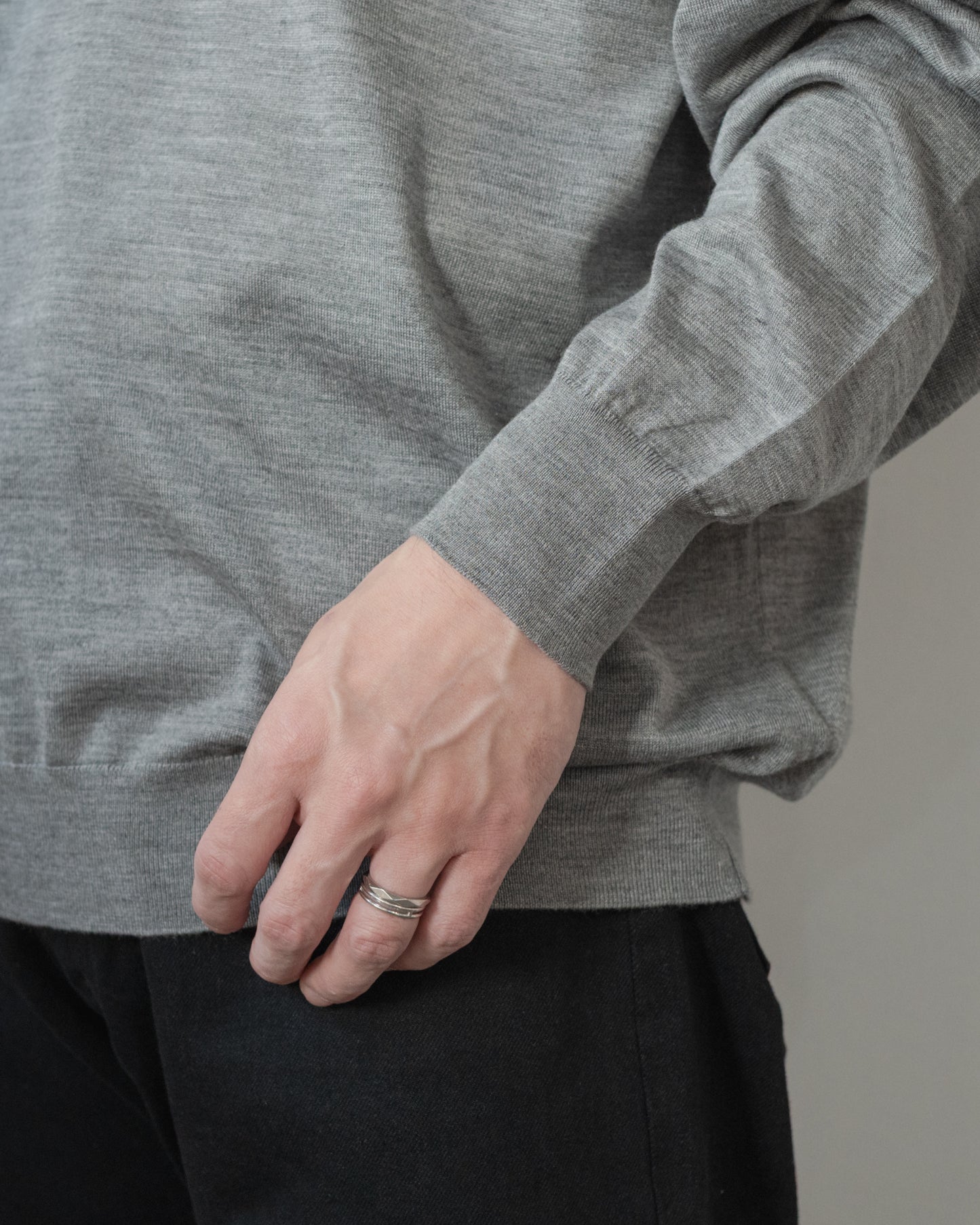 WOOL SILK CASHMERE KNIT POLO